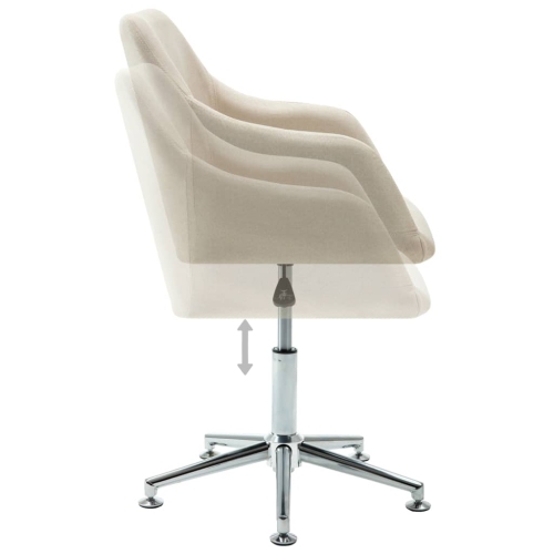 vidaXL Swivel Office Chair Cream Fabric