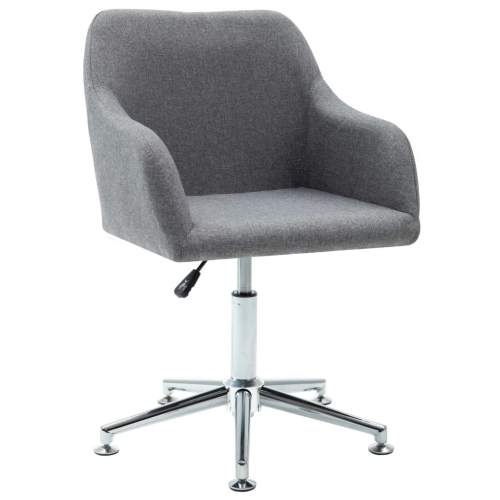 VIDAXL  Swivel Office Chair Light Fabric In Grey