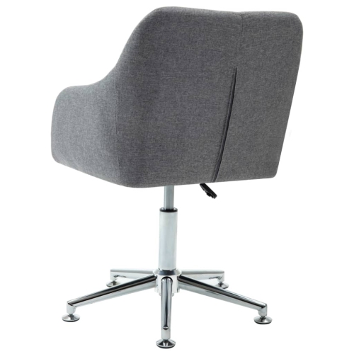 vidaXL Swivel Office Chair Light Grey Fabric