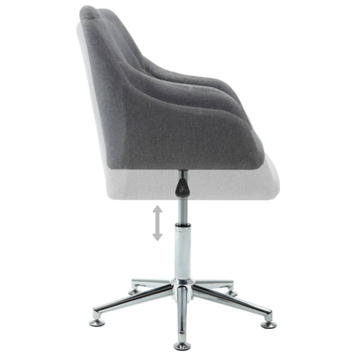 vidaXL Swivel Office Chair Light Grey Fabric
