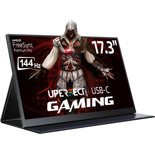 UPERFECT  Ugame J4 Portable Gaming Monitor 144Hz, 17.3" 1080P Portable Display Vesa