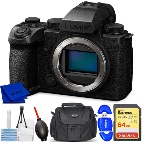 Appareil photo sans miroir Lumix S5 IIX DC-S5M2XBODY de Panasonic - Ensemble d'accessoires 7PC