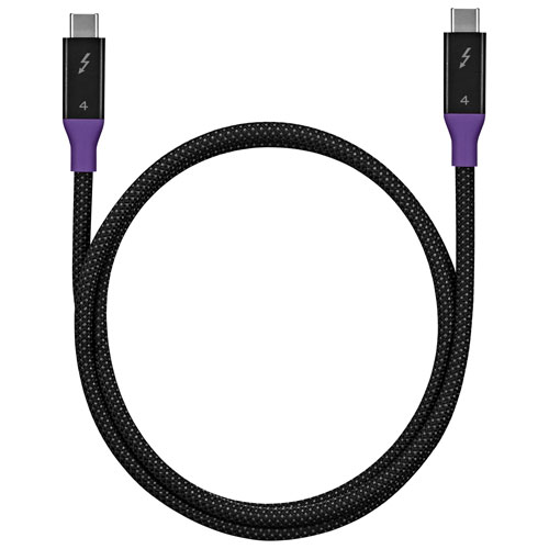 Insignia 1m Braided Thunderbolt 4 USB-C to USB-C Cable (NS-PC3T433B23-C) - Black