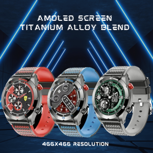 TUTT Sport Smartwatch AMOLED Screen Titanium Alloy BT Call AI Voice | Activity Fitness Tracker Smart Watch for Men Women