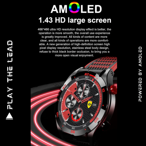 TUTT Sport Smartwatch AMOLED Screen Titanium Alloy BT Call AI Voice | Activity Fitness Tracker Smart Watch for Men Women