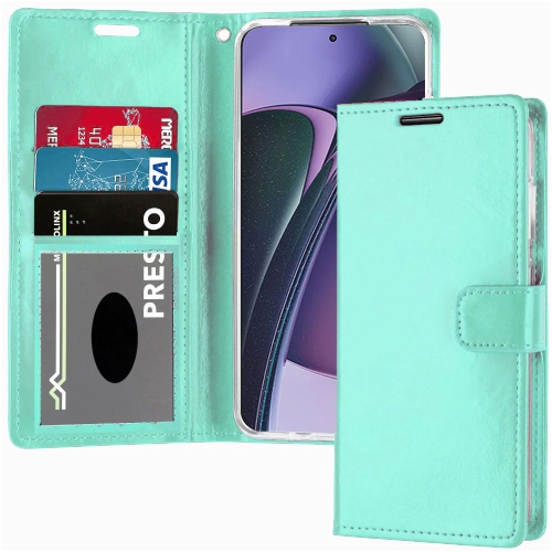 Image 1 de 4.. XCRS – Étui portefeuille magnétique, pochette en cuir de polyuréthane avec fente pour carte et support pour Motorola Moto G Stylus 5G (2023).