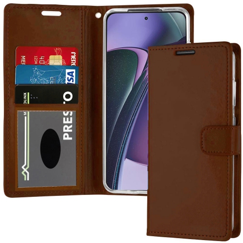 Image 1 de 4.. XCRS – Étui portefeuille magnétique, pochette en cuir de polyuréthane avec fente pour carte et support pour Motorola Moto G Stylus 5G (2023).