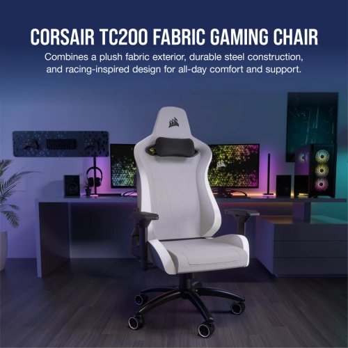 Corsair Gaming Chair TC200 Fabric, Black/Black