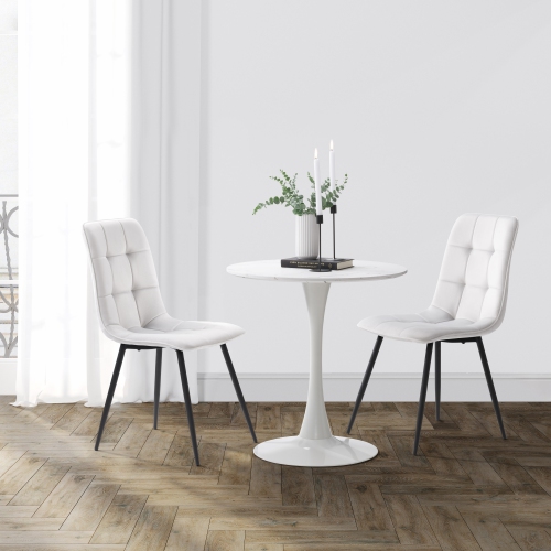 CorLiving Nash Velvet Side Chair With Black Legs, Light Grey