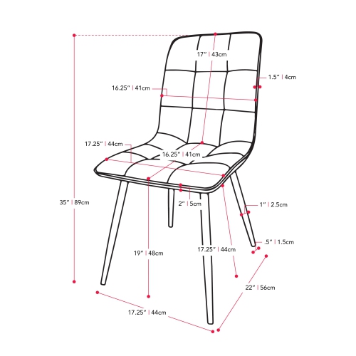 CorLiving Nash Velvet Side Chair With Black Legs, Light Grey