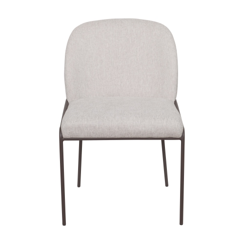 CORLIVING  Blakeley High Back Modern Upholstered Dining Chairs With Metal Legs, Set Of 2