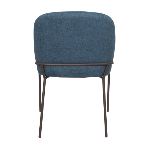 CorLiving Blakeley High Back Modern Upholstered Dining Chairs with Metal Legs, Set of 2