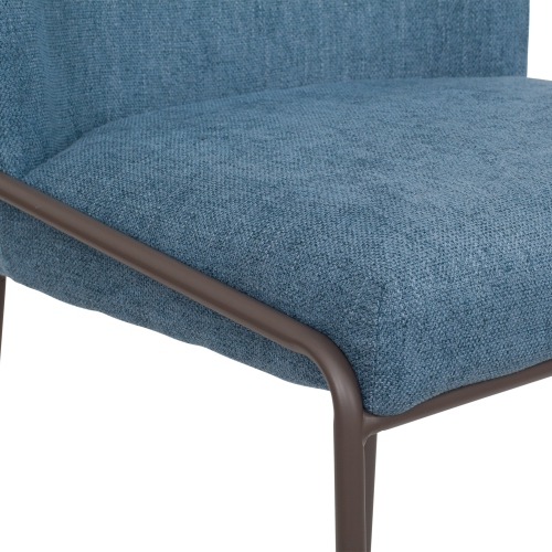 CorLiving Blakeley High Back Modern Upholstered Dining Chairs with Metal Legs, Set of 2