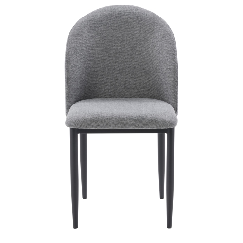 CorLiving Nash Side Chair With Black Legs, Grey
