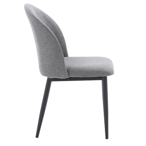 CorLiving Nash Side Chair With Black Legs, Grey
