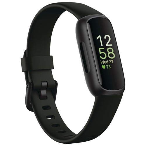 Refurbished - Fitbit Inspire 3 Fitness Tracker with Heart Rate Monitor - Midnight Zen