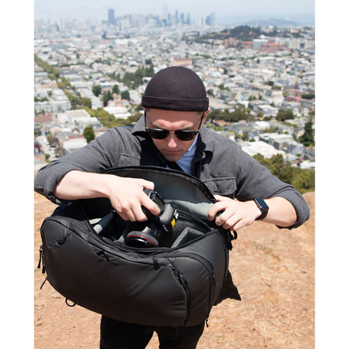 Sac à dos en nylon et polyester Travel Backpack de Peak Design pour appareil photo reflex numérique - Noir