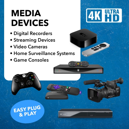 OREI 4K Ultra HD 1x2 HDMI Extender Splitter Over CAT6/7 Up To 115 Ft -EDID