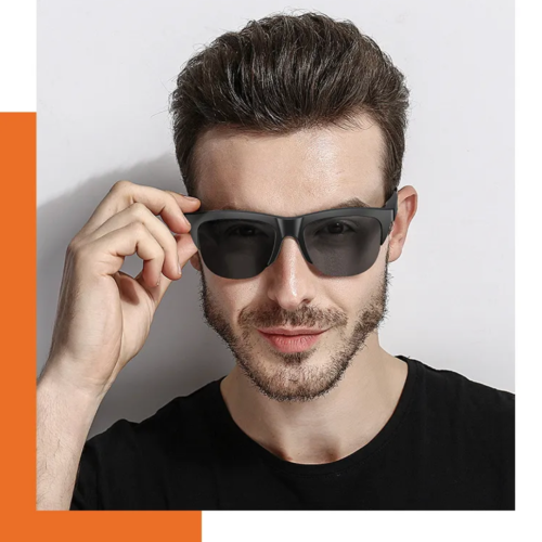 TUTT F6 Bluetooth Smart Sunglasses | Microphone | TR90 Frame | HD UV Protection Wireless Call & Music | Anti Blue Ray | Touch Control | Blue Ray Test