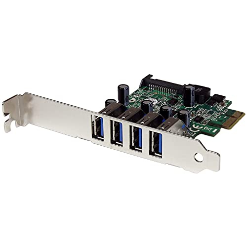 Carte contrôleur USB 3,0 SuperSpeed PCI Express à 4 ports avec carte d'extension USB 3,0 UASP et alimentation SATA de .com