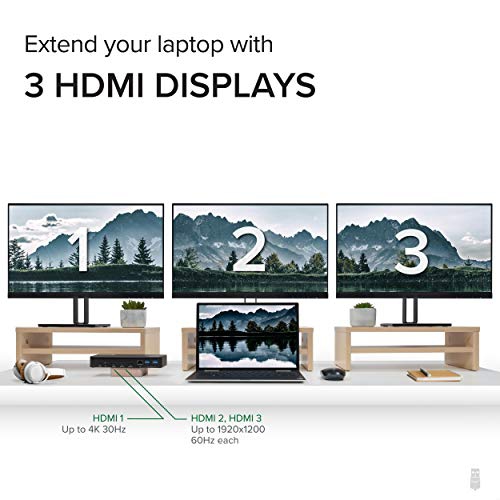 Plugable UD-3900PDZ USB-C Triple HDMI Display Docking Station