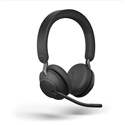 Jabra Evolve2 65 Wireless Headset USB Stereo MS, Bluetooth Dongle, Compatible with Zoom, Webex, Skype, Smartphones, Tablets, PC/MAC, 26599-999-999,