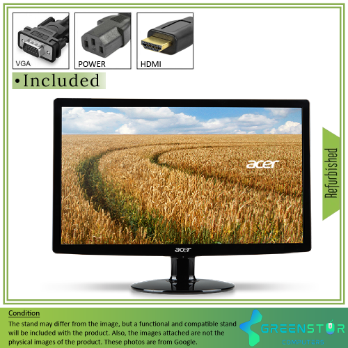 Refurbished(Good) Acer S220HQL 21.5'' Widescreen 1920 x 1080 FHD LED