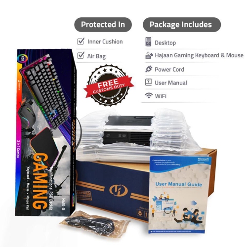 Refurbished - Desktop PC Dell OptiPlex Tower Business Computer (Intel i7 Hexa-core 8th GEN/ 1TB NVMe SSD/ 32GB RAM/ Windows 11 Pro) Gaming Keyboard