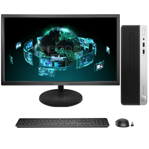 HP  Refurbished (Good) - Desktop PC Prodesk 400 G4 Sff Business Computer, New 22 Inch Fhd Monitor (Core I3-6100 6Th Gen/ 8GB Ram/ 512GB SSD/ Windows