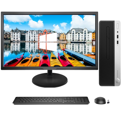 Refurbished - HP ProDesk 400 G4 SFF High Performance Desktop PC, New 22 inch FHD Monitor (Intel Core i3 6th GEN @3.70 GHz/ 16GB DDR4 RAM/ 1TB SSD/