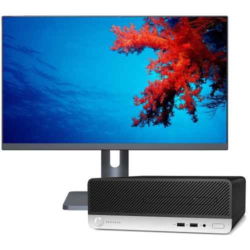 Refurbished - HP ProDesk 400 G4 SFF Business Desktop PC Computer, New 27 inch FHD Monitor (Intel Core i3 6th GEN @3.70 GHz/ 1TB SSD/ 8GB DDR4 RAM/