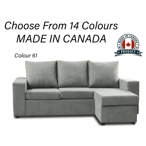 Infinite Imports – canapé modulaire réversible avec chaise longue – choix de plusieurs couleurs – fabriqué au Canada