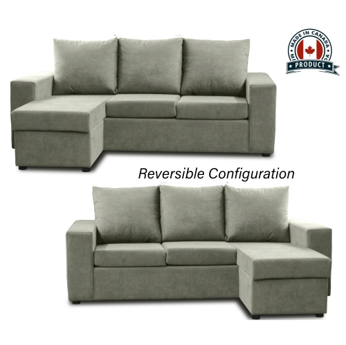 Infinite Imports – Promo Reversible Sectional With Chaise - Choose From Many Colors - Made In Canada