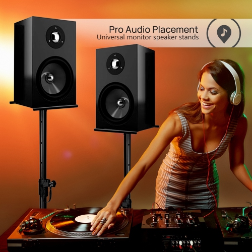 Supports de haut-parleur de moniteur à hauteur réglable, robustes, télescopiques