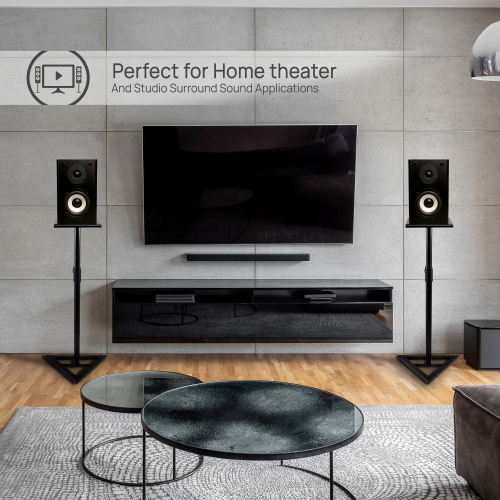 Supports de haut-parleur de moniteur à hauteur réglable, robustes, télescopiques