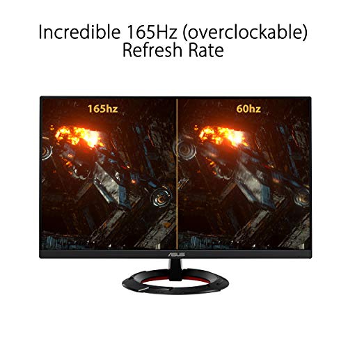 TUF Gaming 23.8 1080P Monitor Full HD, IPS, 165Hz (Supports 144Hz), 1ms, Extreme Low Motion Blur, Speaker, FreeSync Premium, Shadow Boost, VESA