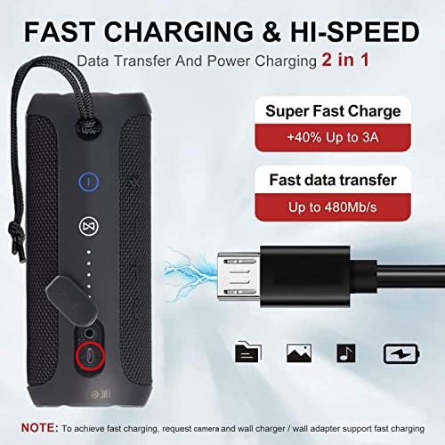 Cordon de chargeur de rechange câble USB pour haut-parleur JBL Flip 3 JBL Flip 4 JBL Flip 2 JBL Pulse 2 Pulse 3 Bluetooth haut-parleur Bluetooth