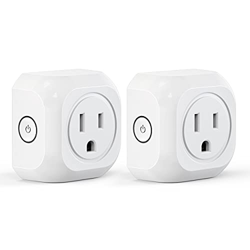 SwitchBot Smart Plug Mini HomeKit Enable, Smart Wi-Fi(2.4G Only) and Bluetooth  Outlet, 15A, 2 Pack 