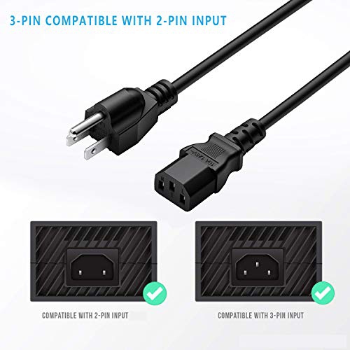 Ac Power Cord Fit for ION iPA76C iPA76A iPA76S IPA23, ION Block Rocker, Job Rocker, Block Party Live, Explorer Portable Speaker System 3-Prong