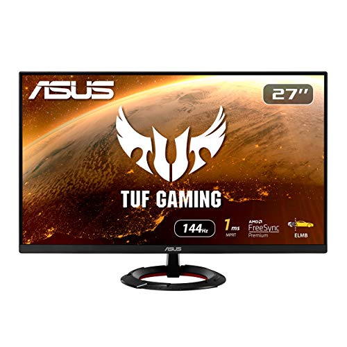 ASUS  Tuf Gaming 27 1080P Monitor (Vg279Q1R) Full HD, Ips, 144Hz, 1Ms, Extreme Low Motion Blur, Speaker, Freesync Premium, Shadow Boost, Vesa