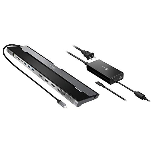 J5CREATE  USB Type C Docking Station \w 100W Pd Charger - Supports 3 Displays | HDMI, Displayport, VGA, 100W Pd Charging, 1GBps Ethernet | for Macbook Love it!