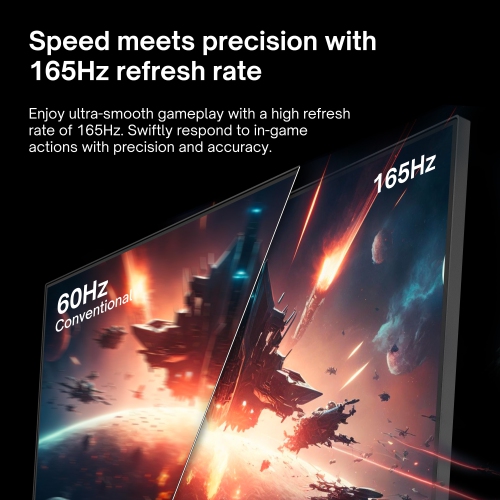 Pixio PX277 PRO 27" 165Hz WQHD 1440p Fast IPS Panel 1ms GTG USB Type-C Display Port and 65W Charging Adjustable Stand AMD FreeSync Premium Gaming