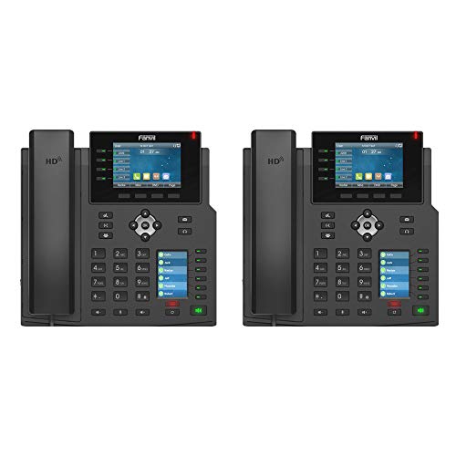 X5U 2-Units High-End IP Phone 16 SIP Lines Dual Gigabit Port PoE Integrated