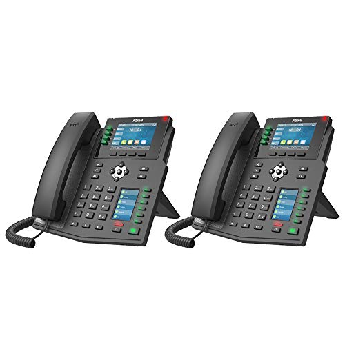 X5U 2-Units High-End IP Phone 16 SIP Lines Dual Gigabit Port PoE Integrated