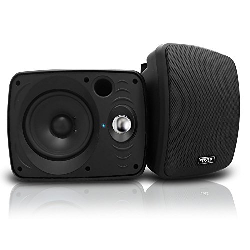 PYLE  Outdoor Waterproof Wireless Bluetooth Speaker 6.5 Inch Pair 2-Way Weatherproof Wall/ceiling Mounted Dual Speakers W/heavy Duty Grill, Universal