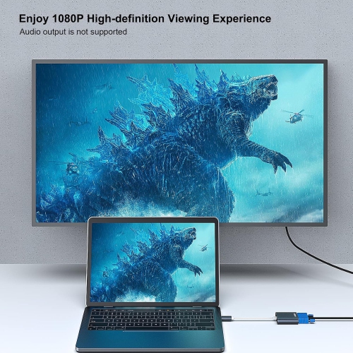 BENFEI USB-C to DVI Adapter, Thunderbolt 3/4 Compatible for iPhone 15, MacBook, iPad Pro, Grey