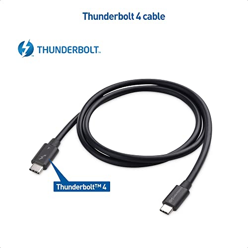 [Intel ] 40Gbps Thunderbolt 4 Cable 3.3ft with 8K Video and 100W Charging 1m, Compatible with USB4, Thunderbolt 3 Cable and USB-C
