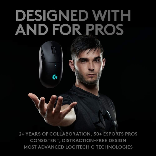 Logitech G Pro Wireless Gaming Mouse with Esports Grade Performance, Ergonomic Ambidextrous