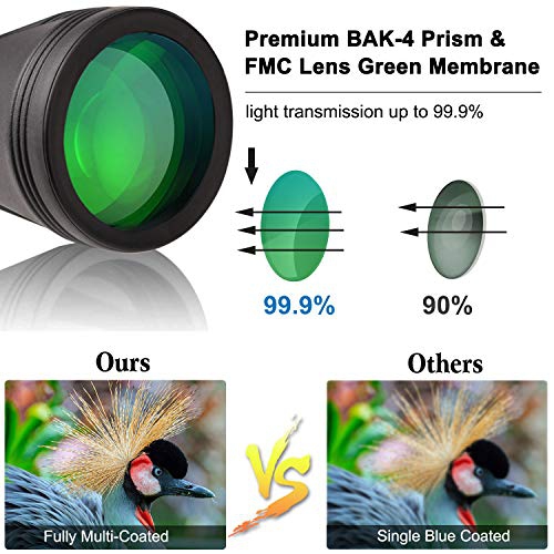 20x50 Compact Binoculars with Low Light Night Vision, HD Professional/Daily Waterproof Telescope for Outdoor Hunting, Bird Watching, Sightseeing Fit
