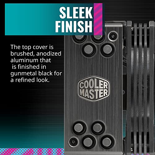 Hyper 212 Black Edition RGB CPU Air , SF120R RGB Fan, Anodized Gun-Metal Black, Brushed Nickel Fins, 4 Copper Direct Contact Heat Pipes for AMD